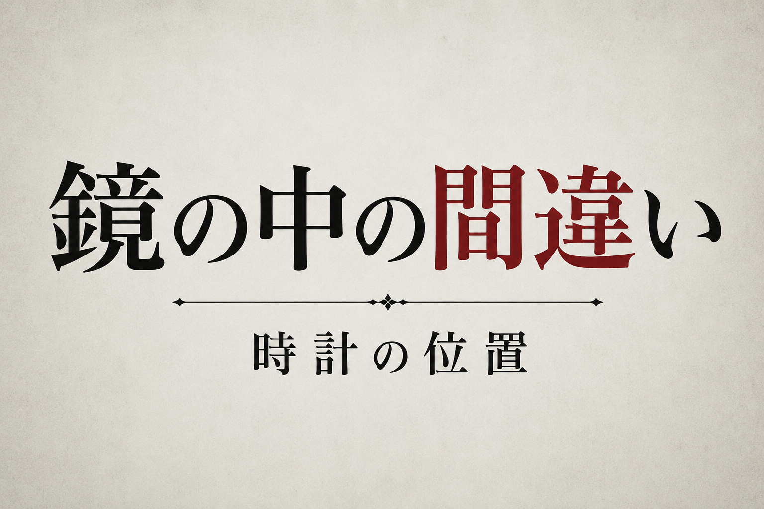 鏡の中の間違い
